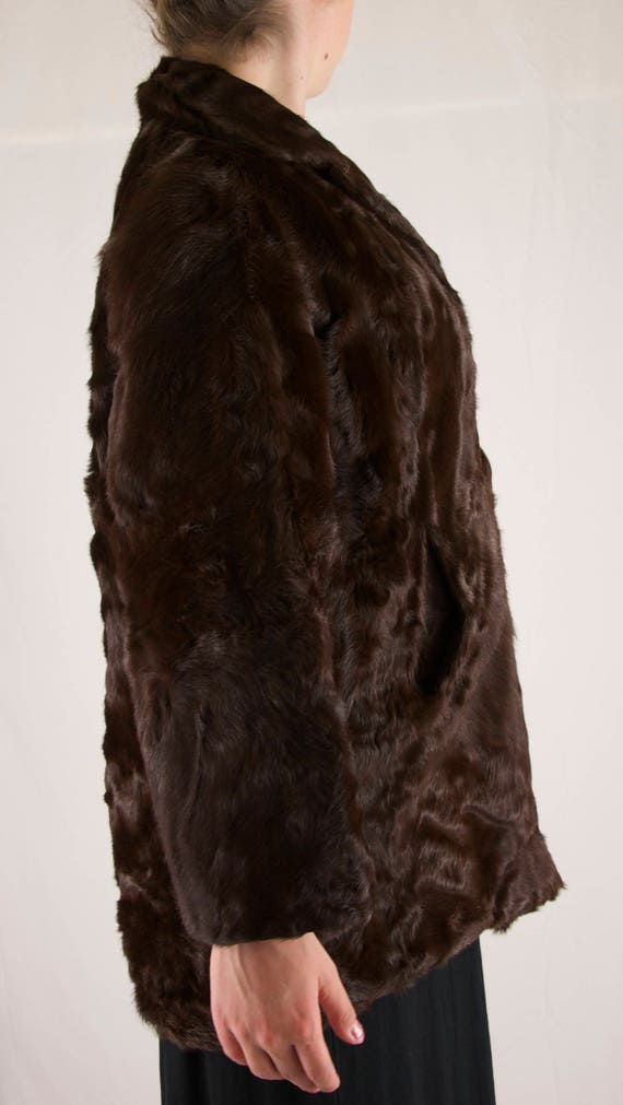 Vintage Rich Dark Chocolate Brown Mink Fur Coat - image 7