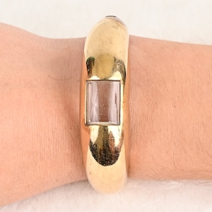 Vintage Brass Hinged Bracelet Watch Case