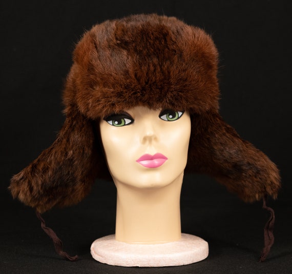 Vintage Mahogany Brown Soviet Russian Mink Trappe… - image 1