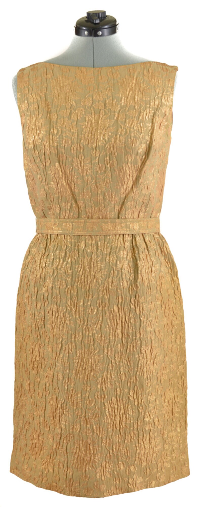 Vintage Custom Made Edith Meiser Gold Cocktail Dress Suit Set With ...