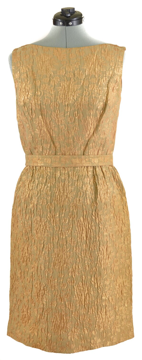 Vintage Custom Made Edith Meiser Gold Cocktail Dress Suit Set With ...