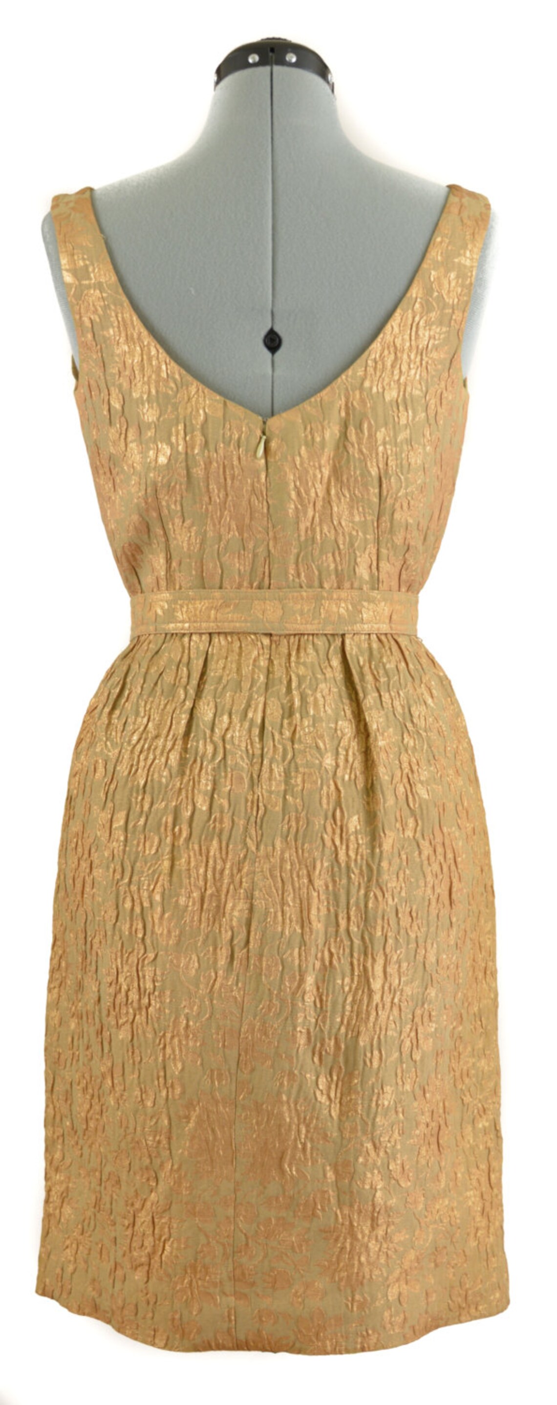 Vintage Custom Made Edith Meiser Gold Cocktail Dress Suit Set With ...