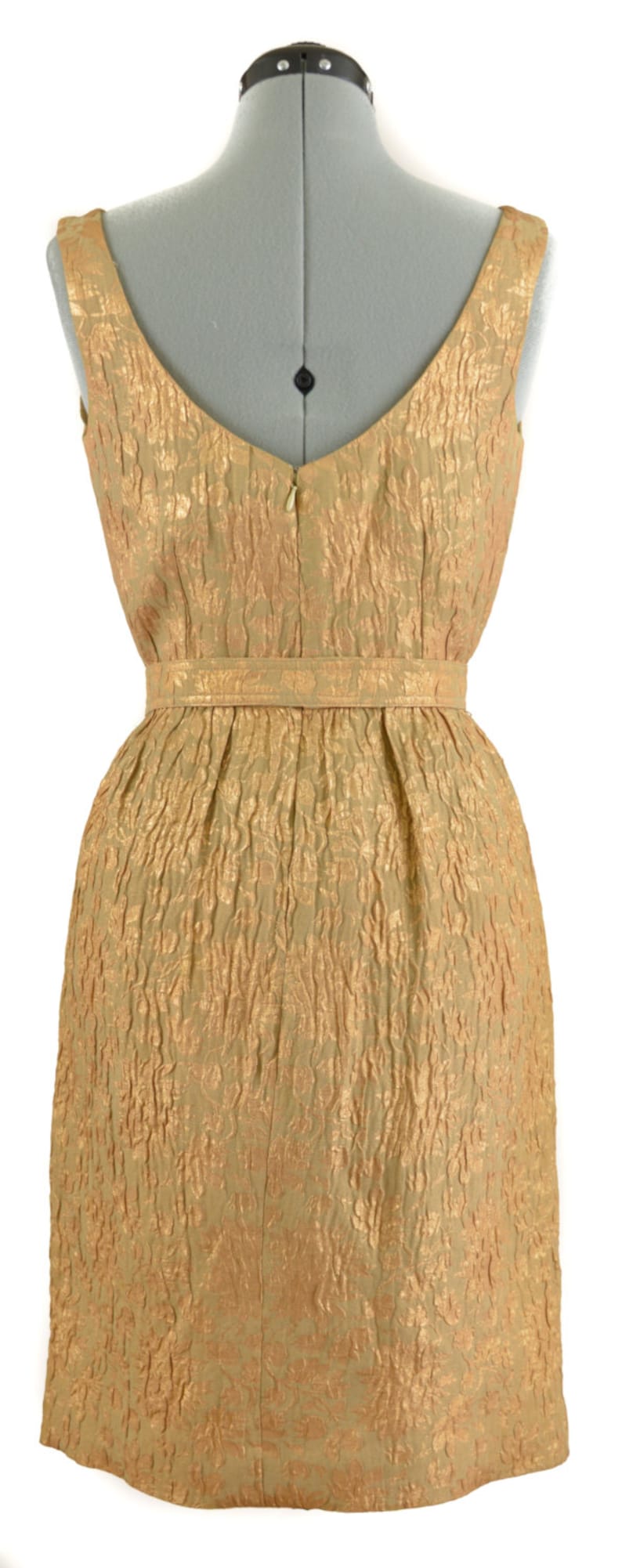 Vintage Custom Made Edith Meiser Gold Cocktail Dress Suit Set With ...