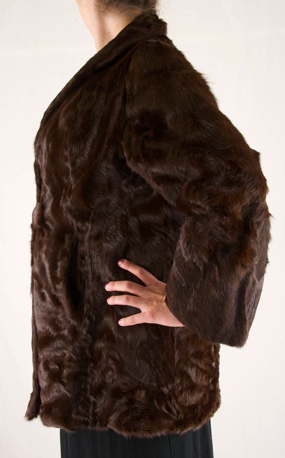 Vintage Rich Dark Chocolate Brown Mink Fur Coat - image 4