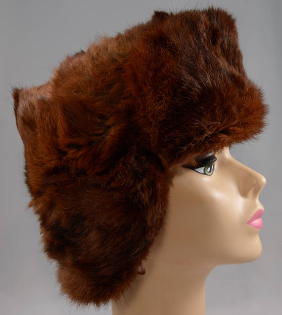 Vintage Mahogany Brown Soviet Russian Mink Trappe… - image 4