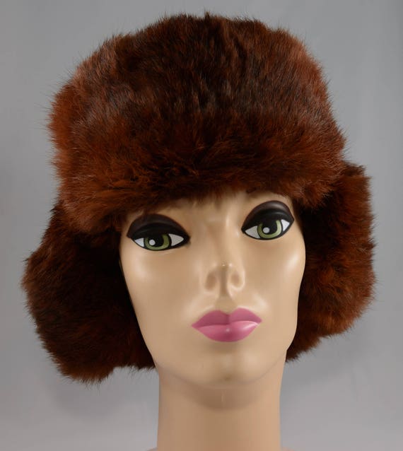 Vintage Mahogany Brown Soviet Russian Mink Trappe… - image 3