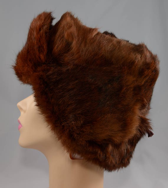 Vintage Mahogany Brown Soviet Russian Mink Trappe… - image 5