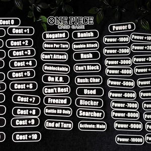 One Piece TCG Marker – Single Counter – 60 Plus Status Cost Power Designs – OPTCG