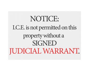 ICE禁止 反ICE 政治的な庭看板 | 白