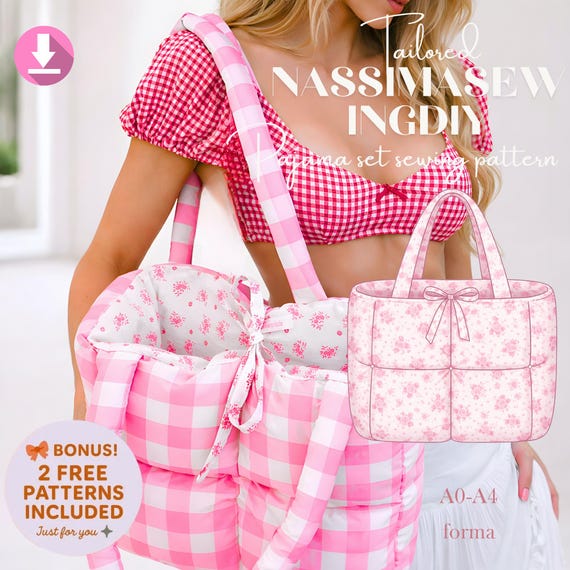 Quilted Tote Bag - DIGITAL PDF PATTERN