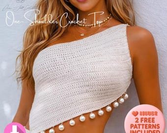 Patron PDF de débardeur au crochet (haut asymétrique Celia)