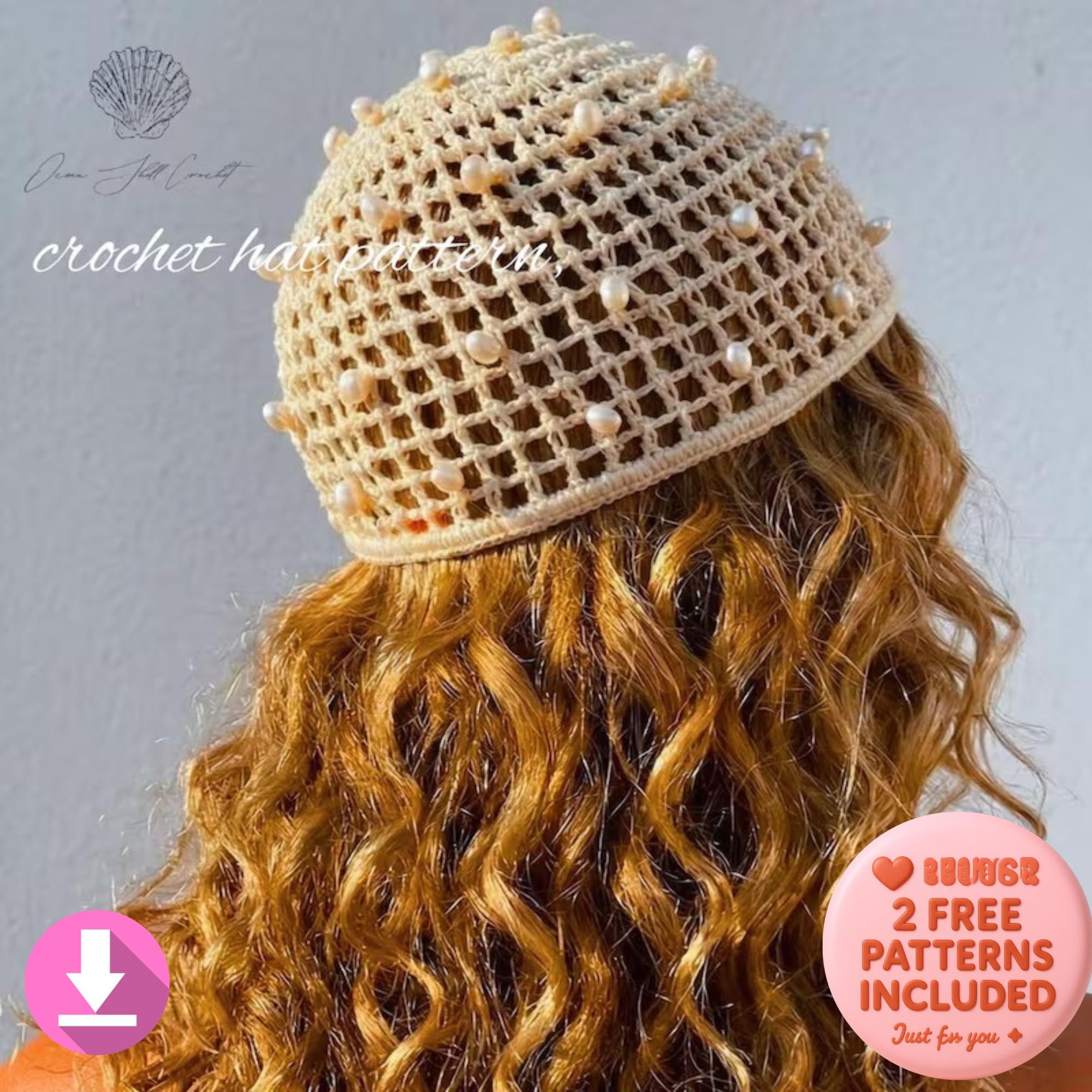 Bucket Hat With Pearls - Etsy display picture 2