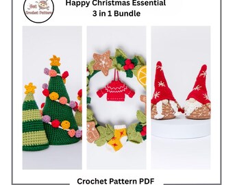 Christmas Crochet Pattern Bundle, weihnachtsdeko