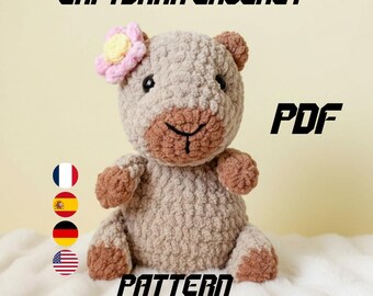 Capybara Crochet Pattern |Amigurumi Beginner Friendly (PDF Pattern)