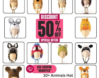 Animal Crochet Hat Pattern Bundle | Baby Toddler Beanies (PDF Download)