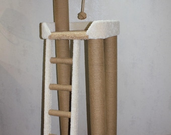 Heavy Duty Cat Tree 185 cm – Solid Wood Scratching Tower