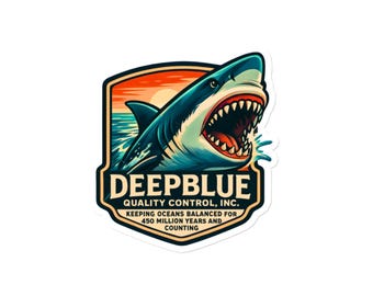 Shark Fridge Magnet | Funny Wildlife Badge Magnet | DeepBlue Quality Control