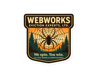 Spider Fridge Magnet | Funny Wildlife Badge Magnet | WebWorks Eviction Experts