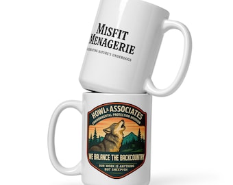 Wolf Coffee Mug | Funny Wildlife Gift | Howl & Associates