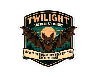Bat Vinyl Sticker | Funny Wildlife Badge Decal | Twilight Tactical Solutions