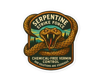 Snake Vinyl Sticker | Funny Wildlife Badge Decal | Serpentine Strike Force