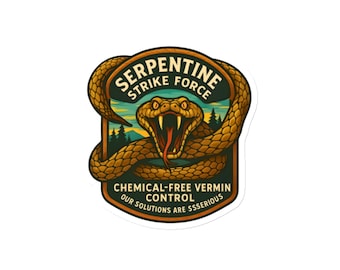 Snake Fridge Magnet | Funny Wildlife Badge Magnet | Serpentine Strike Force