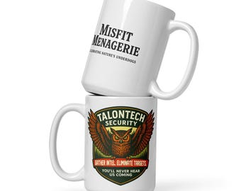 Owl Coffee Mug | Funny Wildlife Gift | TalonTech Security