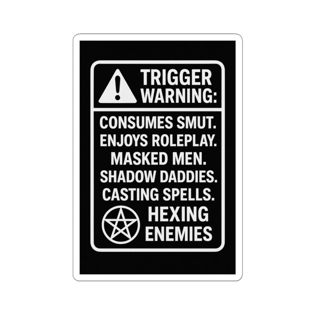 Trigger Warning Text Sticker | Witchy Pentagram, Roleplay & Hexing ...