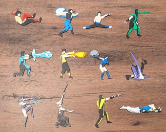 3D Printed Fighter Fridge Magnets (Mortal Kombat II Inspired)