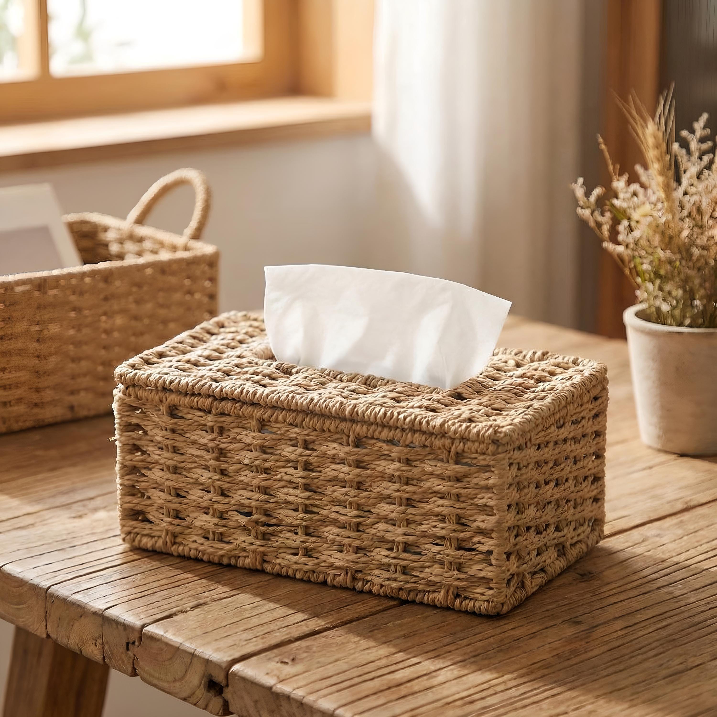 Baamur Keramische Tissue Box Wit Ivoor Elegante Tissue Dispenser voor Badkamer, Woonkamer en Hal, Decoratieve Tissue Box, Praktische Cosmetische