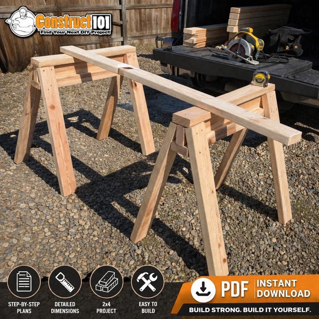 Heavy Duty Sawhorse Plans