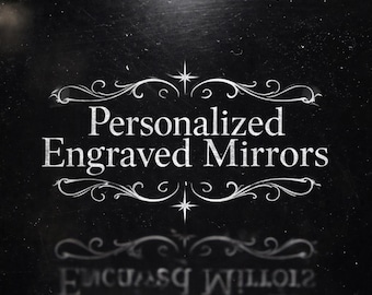 Personalized Engraved Mirror | Custom Name Decor | Vanity Mirror