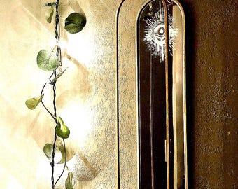 Gold Celestial Eye Mirror with Candle Holders | Gothic Wall Decor