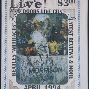 Live! Magazine The Doors Robby Krieger Signed