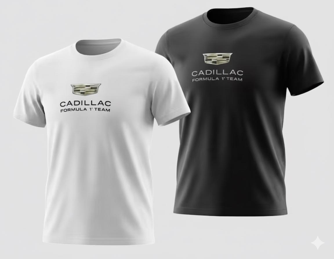 T-shirt Cadillac Graphique Noir Coton - Tailles S à 3XL, Neuf Avec étiquette, Fan De Voitures