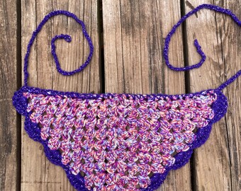 Crochet Purple Disco Bandana