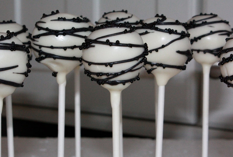 Black and White Cake Pops Etsy