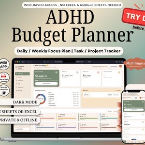 ADHD-budgetplanerare | ClearMind Budget | Säkert att spendera-spårare | Enkel budgetöversikt | Webbläsarapp