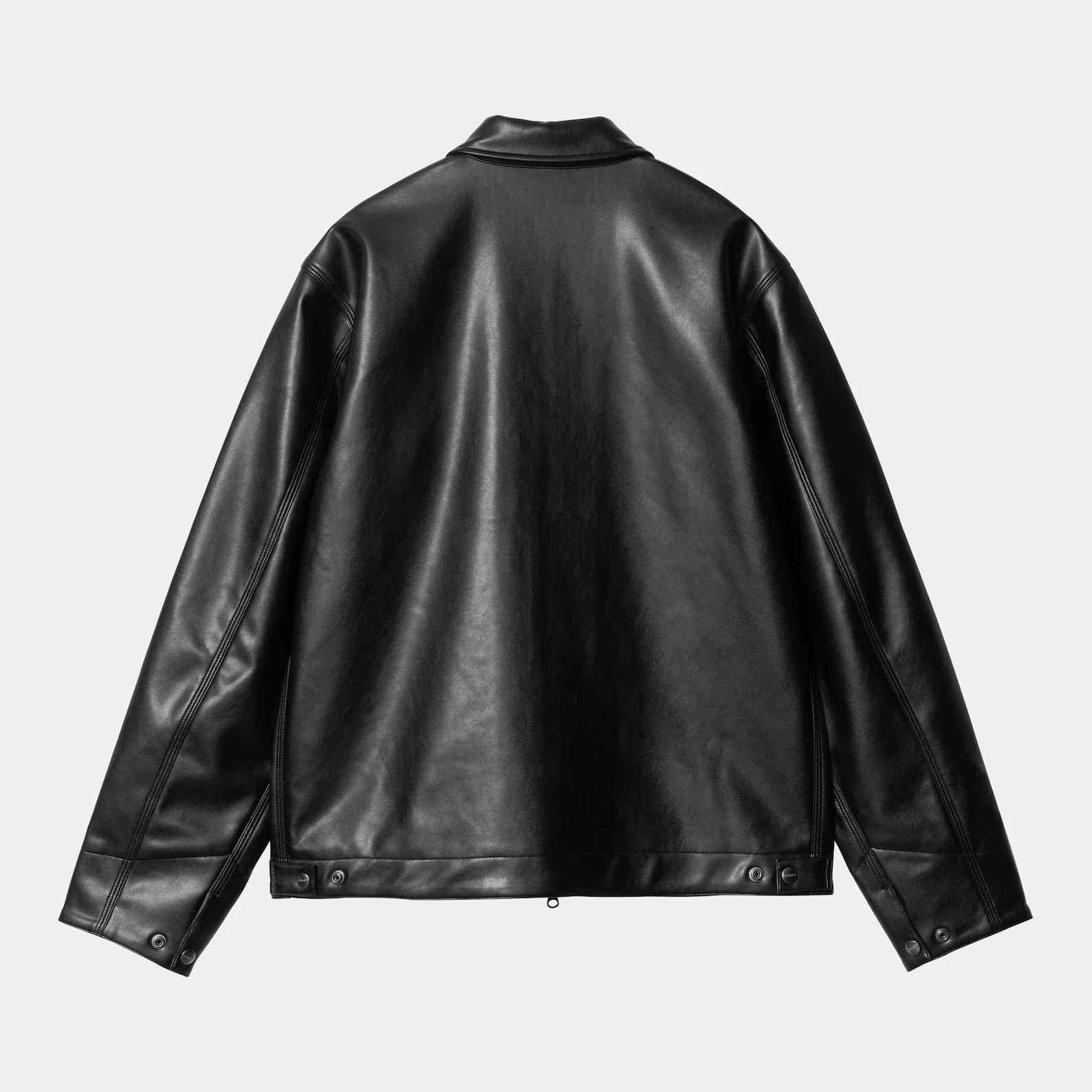 Carhartt Detroit Leather Jacket – Black Leather Workwear Zip