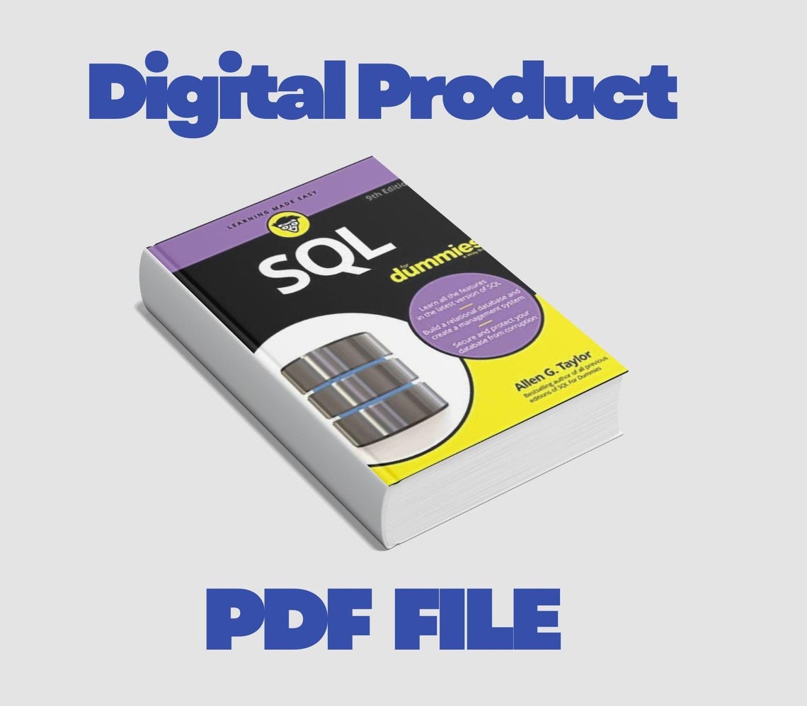 SQL for Dummies Computer/tech 9th Edition - Etsy