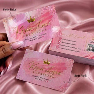 Custom Business Cards Printed | Luxury Business Cards | Personalized Business Cards | Small Business Branding | Glossy Matte Cards image 1