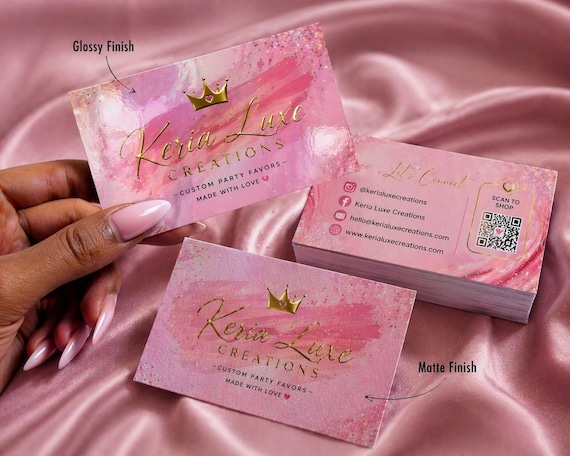 Custom Business Cards Printed | Luxury Business Cards | Personalized Business Cards | Small Business Branding | Glossy Matte Cards