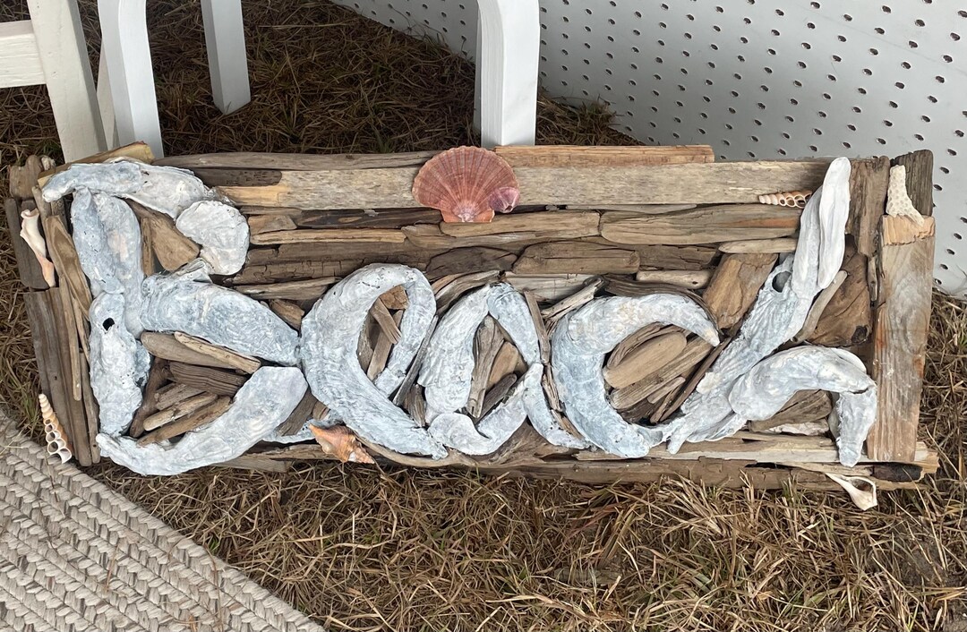 Oyster Shell Beach Sign - Etsy