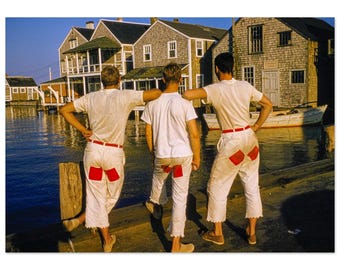 Nantucket 1950s Beach Americans, Vintage Photo Poster, Retro New England , Cape Cod Unframed Print or Digital Download