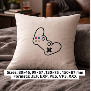 Desenho de bordado para controle de videogame | contorno do console | arquivo para máquina de bordar