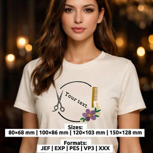 Frisörsalong Barber Ram Maskinbroderimönster PES JEF Logotypstygn Design