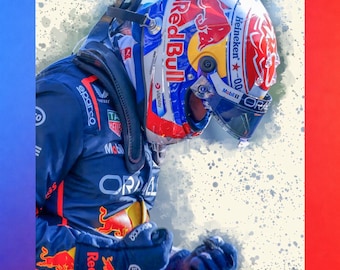 Póster de Max Verstappen de Red Bull F1 - Arte mural