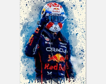 Póster de Max Verstappen de Fórmula 1 - Arte mural de Red Bull