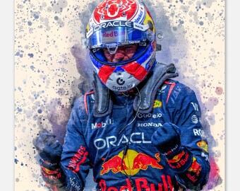 Póster de Max Verstappen en la F1 - Arte mural