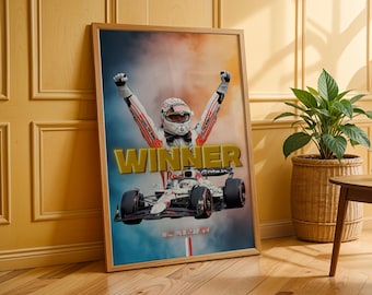 Póster del ganador de Max Verstappen en Suzuka - Arte de F1